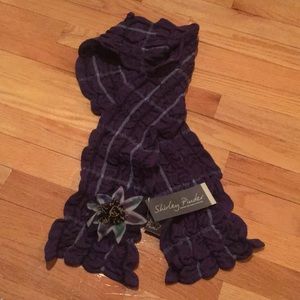 Soft purple merino wool scarf